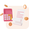 Illustration calculette et facture