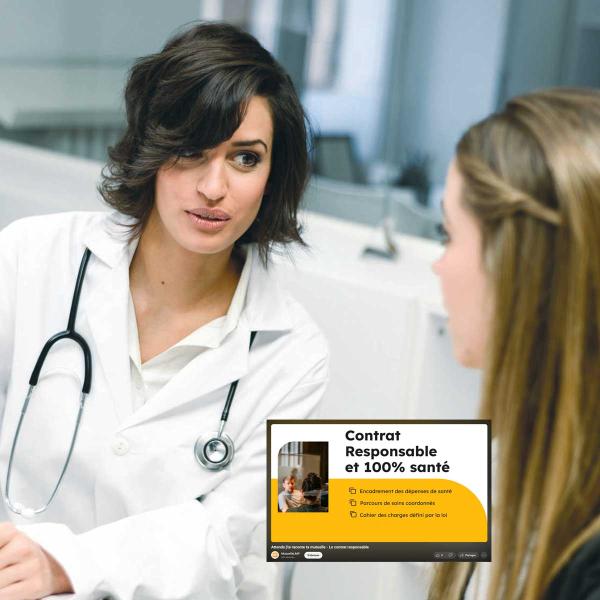 Doctoresse s'adressant à une jeune femme